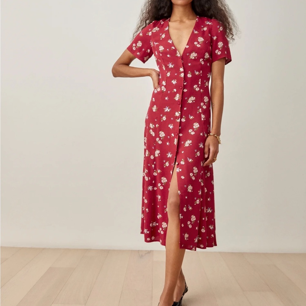 NWT Reformation Locklin dress 0 in cassia